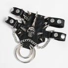 DEVIL FASHION Men's Punk Rivet Skull Layered Choker