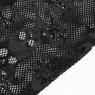 DEVIL FASHION Men's Punk Skull Hooded Mesh Tank Top