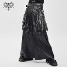 DEVIL FASHION Men's Punk Strappy Big Pockets Chained Pants