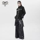 DEVIL FASHION Men's Punk Strappy Big Pockets Chained Pants