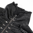 DEVIL FASHION Men's Punk Strappy Chained Unedged Vest