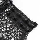 DEVIL FASHION Men's Punk Studded Chained Mesh Patchwork Vest