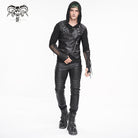 DEVIL FASHION Men's Punk Studded Lace-up Pants