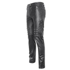 DEVIL FASHION Men's Punk Studded Lace-up Pants