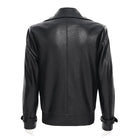 DEVIL FASHION Men's Punk Wide Lapel Collar Studded Biker Jacket