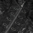 DEVIL FASHION Men's Punk Zip Stand Collar Hooded Coat with Detachable Belt