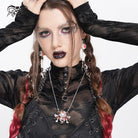 DEVIL FASHION Women's Cyberpunk Alien-Core Crying Robot Necklace