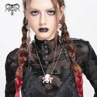 DEVIL FASHION Women's Cyberpunk Weird Alien-Core Crying Robot Necklace