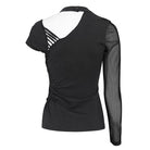 DEVIL FASHION Women's Goth Asymmetric T-Shirt With Skeleton Design