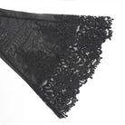 DEVIL FASHION Women's Goth Floral Lace Sheer Bell-bottoms