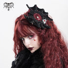 DEVIL FASHION Women's Gothic Bat Rose Cross Hair Clip Badge Holder