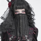 DEVIL FASHION Women's Gothic Beaded Tassels Mask