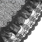 DEVIL FASHION Women's Gothic Buckle Strap Multilayer Hem Skirt Black