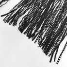 DEVIL FASHION Women's Gothic Buckle Strap Tassels Lace-up Underbust Corset