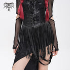 DEVIL FASHION Women's Gothic Buckle Strap Tassels Lace-up Underbust Corset