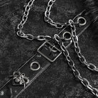 DEVIL FASHION Women's Gothic Chain-Detailed Textured Hooded Cloak
