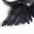 DEVIL FASHION Women's Gothic Chained Evil Eye Wing Hairpin Brooch