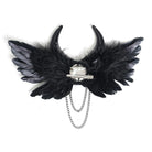 DEVIL FASHION Women's Gothic Chained Evil Eye Wing Hairpin Brooch