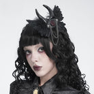 DEVIL FASHION Women's Gothic Chained Evil Eye Wing Hairpin Brooch
