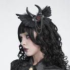 DEVIL FASHION Women's Gothic Chained Evil Eye Wing Hairpin Brooch