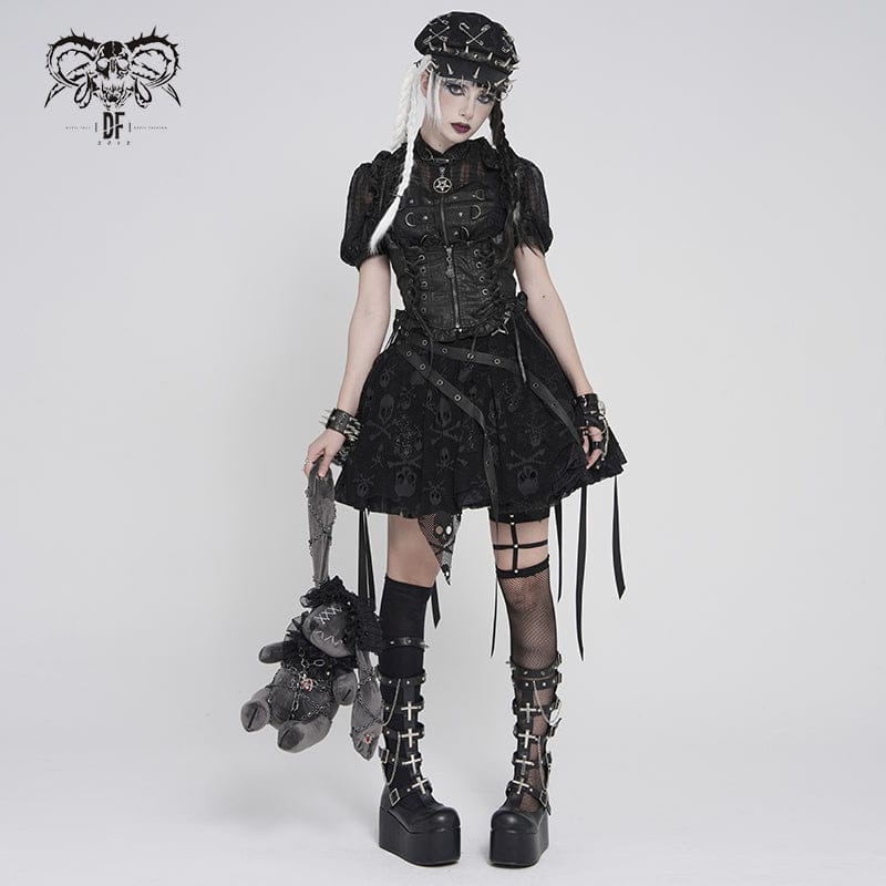 DEVIL FASHION Women's Gothic Chained Rabbit Doll