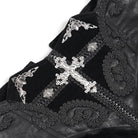 DEVIL FASHION Women's Gothic Crochet Lace-up Cross&Eyes Underbust Corset
