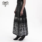 DEVIL FASHION Women's Gothic Crochet Tassels Bucket-up Long Skirt