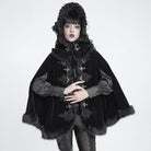 DEVIL FASHION Women's Gothic Cross Lace-Trimmed Velvet Neckwear