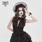 DEVIL FASHION Women's Gothic Decal Lace Rose Hat
