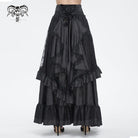DEVIL FASHION Women's Gothic Drawstring Ruffled Lace Skirt