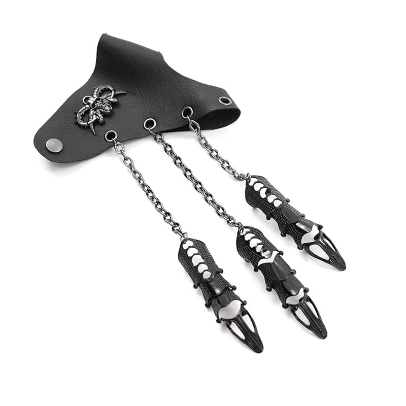 DEVIL FASHION Women's Gothic Eyelets Chains Bracelet