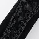 DEVIL FASHION Women's Gothic Floral Beaded Velvet Gloves