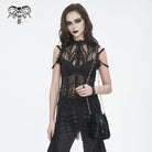 DEVIL FASHION Women's Gothic Floral Embroidered Beaded Bag