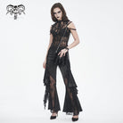 DEVIL FASHION Women's Gothic Floral Embroidered Beaded Bag