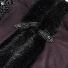 DEVIL FASHION Women's Gothic Floral Embroidered Gradient Hooded Cloak