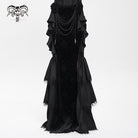 DEVIL FASHION Women's Gothic Floral Printed Rose Chain Fishtail Skirt Black