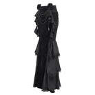 DEVIL FASHION Women's Gothic Floral Printed Rose Chain Fishtail Skirt Black