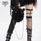 DEVIL FASHION Women's Gothic Fluffy Little Bat Chain Bag