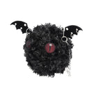 DEVIL FASHION Women's Gothic Fluffy Little Bat Chain Bag