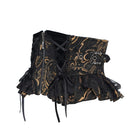 DEVIL FASHION Women's Gothic Jacquard Lace-up Zipper Girdle