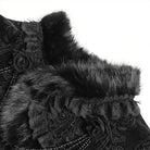 DEVIL FASHION Women's Gothic Jacquard Rose Beaded Cape