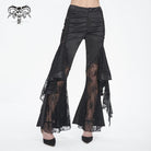 DEVIL FASHION Women's Gothic Lace Floral Flared Pants