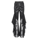 DEVIL FASHION Women's Gothic Lace Floral Flared Pants