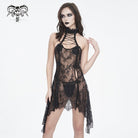 DEVIL FASHION Women's Gothic Lace Floral Ruffled Lingerie