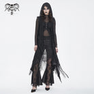 DEVIL FASHION Women's Gothic Lace Mesh Back Floral Crocheted Cape with Hood