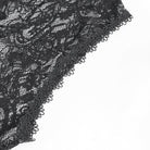 DEVIL FASHION Women's Gothic Lace Mesh Back Floral Crocheted Cape with Hood