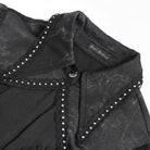 DEVIL FASHION Women's Gothic Lace-up Chained Cutout Flare Sleeve Shirt