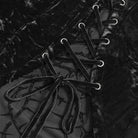 DEVIL FASHION Women's Gothic Lace-up Thorny Vine Off Shoulder Mesh Top