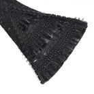 DEVIL FASHION Women's Gothic Lace-up Turn-down Collar Flared Sleeved Jacket