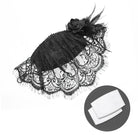 DEVIL FASHION Women's Gothic Lace Veil  with Rose & Feather  Accessory